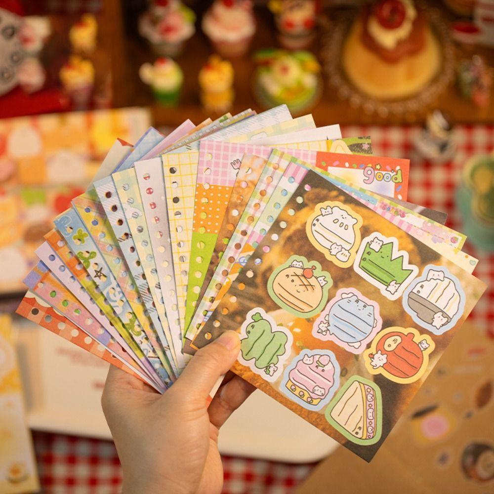 42Pcs/bag Kawaii Handbook Material Cartoon Stickers Handmade Crafts
