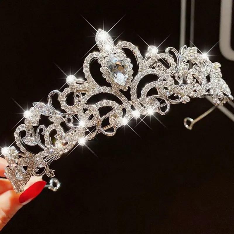 Crystal Crowns and Tiaras with Comb Headband for Girl Women Princess Birthday Party Wedding Prom Bridal Christmas Party Gifts