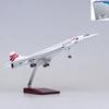 50 СМ Масштаб 1/125 Самолет Конкорд Воздушный British Airways Авиакомпания Самолет Смоляной Самолет со Светом Шасси Модель Домашний Декор
