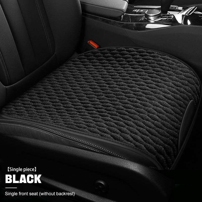 SEAMETAL Flax Car Seat Cover Front/ Rear Linen Fabric Cushion Breathable Protector Mat Pad Universal For Most Truck SUV Van