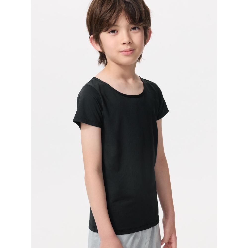Uniqlo Японская футболка Air Rhythm с микросеткой и U-образным вырезом