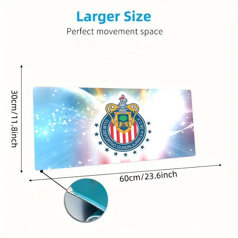 Chivas CD Guadalajara Print Cushion Non-slip Laptop Tablet Big Mousepad XXL Mat Mini PC Playmat With Lock edge