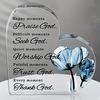 Clear Acrylic Heart Ornament Heart Shaped Acrylic Block Freestanding Transparent Desktop Heart