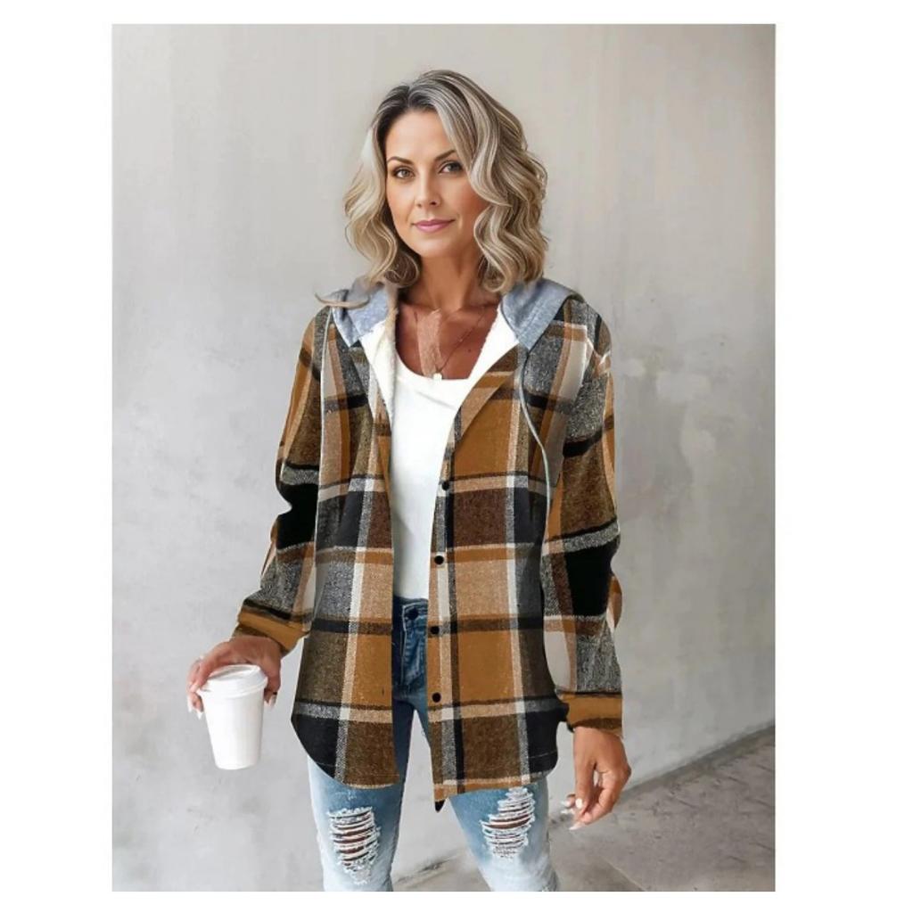 2025 New Women's Plaid Coat Autumn Winter Fashion Casual Outerwear for Ladies - Hot Sale In Europe America