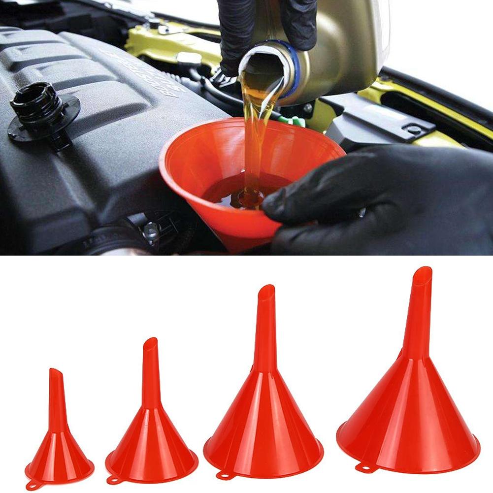 4Pcs Plastic Funnel Set Universal Car Motorcycle Oil Gasoline Fuel Funnel Oil Change Refueling Tool Oil Funnels Filling Tool Mass Air Flow 3