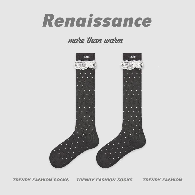 Renaissance Women's Breathable Ballet Dot Ankle Socks - Slimming & Stylish for Spring/Summer