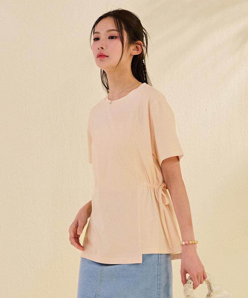 CHASECULT Women'S String Detail Short Sleeve T-Shirt-Dbrg5886D0Z