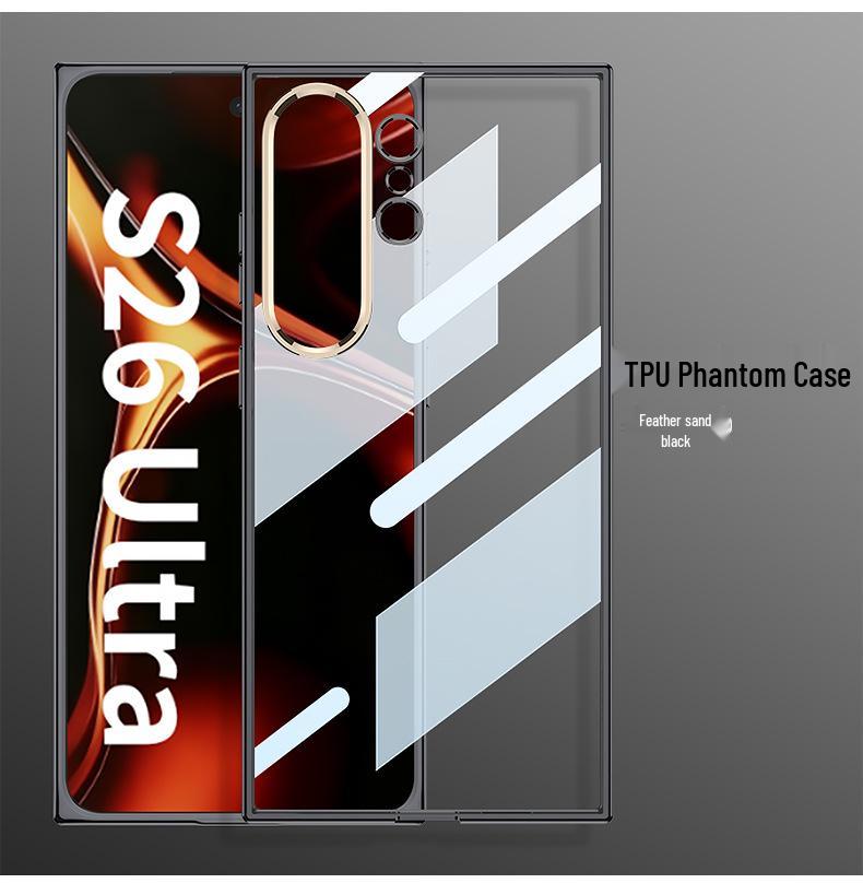 Прозрачный ТПУ чехол Samsung S26 Ultra с подушкой безопасности и большим вырезом для камеры