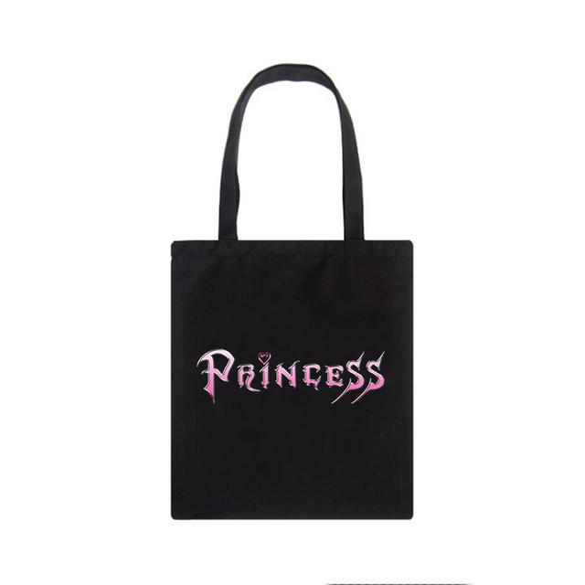 Холщовая сумка в стиле японского аниме y2k, повседневная сумка в стиле Харадзюку в стиле хип-хоп, женская сумка на плечо в стиле панк, женская сумка, винтажные сумки-шоппер с буквами