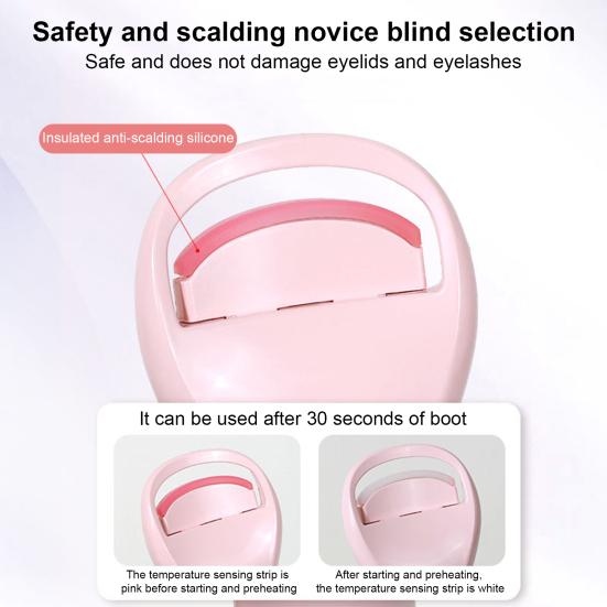 Электрические щипцы для завивки ресниц с подогревом, 3 температурных режима, USB-перезаряжаемые, портативные, быстро нагревающиеся, женские инструменты для завивки ресниц