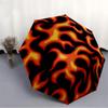 1pc Flame Pattern Fashionable Automatic Opening/Closing Folding Umbrella with 8 Bones, Windproof Portable, Daily Use117