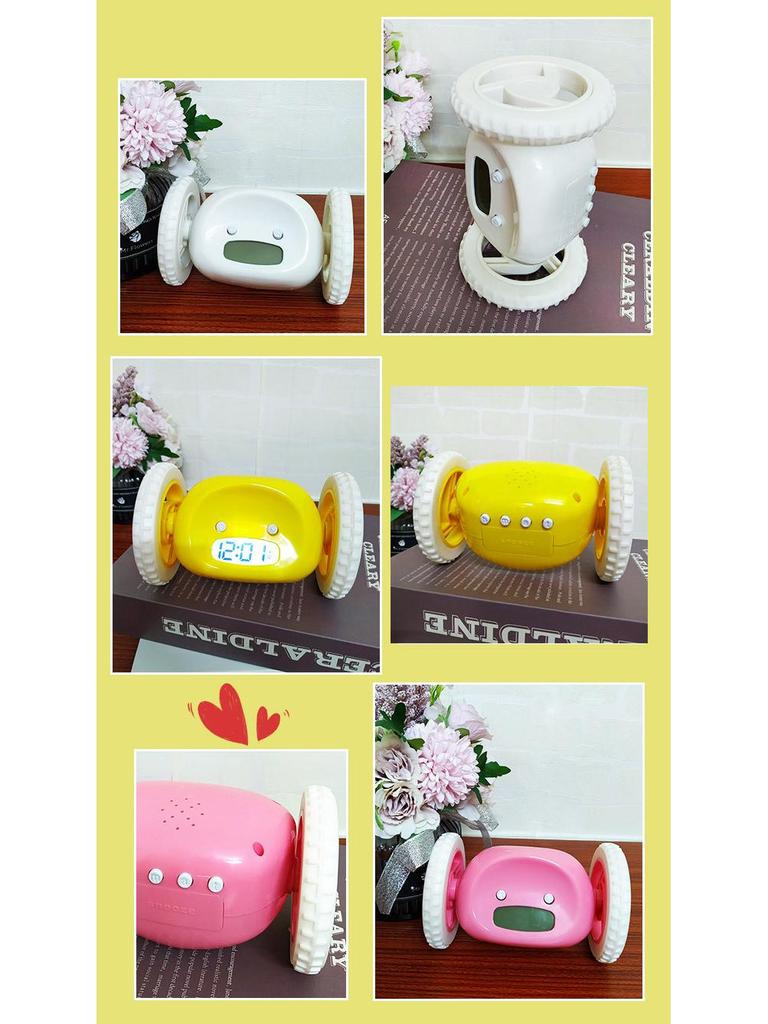 Убегающий будильник - Веселый убегающий будильник на колесиках для детей и студентов, Функция повтора