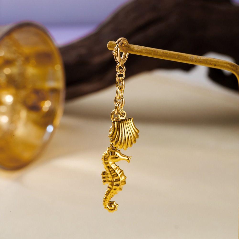 Pearl Fish Conch Key Chain Hanger Bikini Pendant Lovely Body Jewelry Vacation