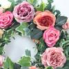 50см Венок из шелковых цветов Розы и Пиона Декор для подвешивания на дверь