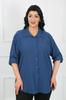 Women's Style Plus Size Shirt Indigo Wrap Big Size Shirt