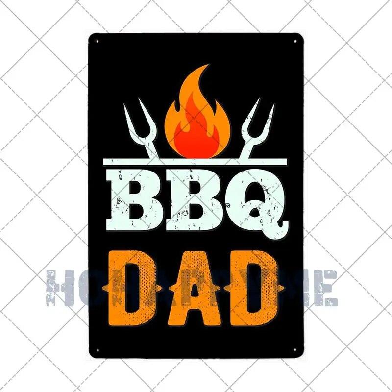 Barbecue Food Hot Dog BBQ Signs Retro Metal Plaque Cafe Bar Pub Signboard Wall Decorative Posters Plate Home Decor 20X30CM