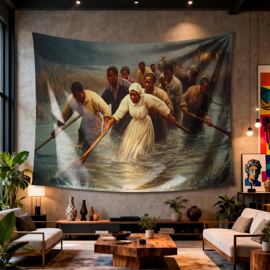 Harriet Tubman leading Digital printing polyester wall tapestry suitable for use in living rooms bedrooms offices bars party