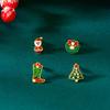 Набор рождественских серег-эльфов с праздничными животными для праздничных торжеств