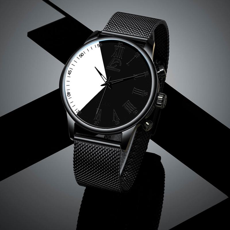 Fashion Mens Watches Casual Quartz Wrist Watch for Men Luxury Business Black Watch Male Clock