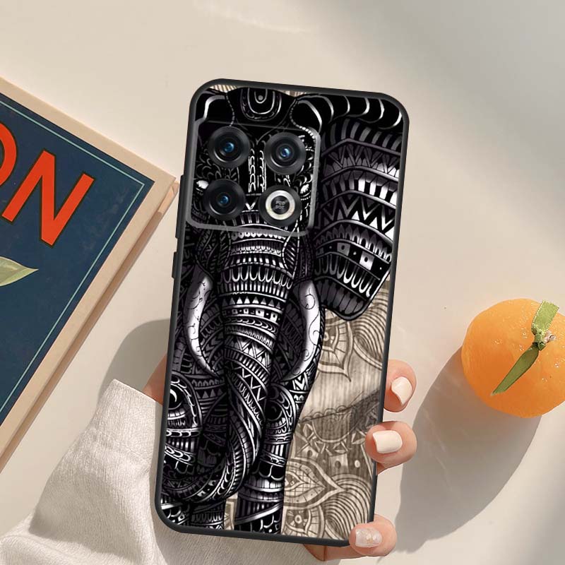 Цветочный tribal чехол со слоном для OnePlus Nord 5 CE 2 3 4 Lite N20 N30 OnePlus 15 13 12 11 13T 10T 10R 12R 13R