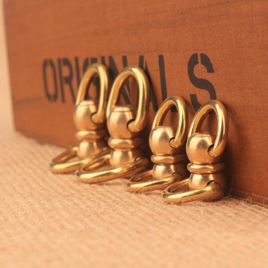 3 шт., винтажные латунные брелоки с двойным вращением, удобные крючки-защелки