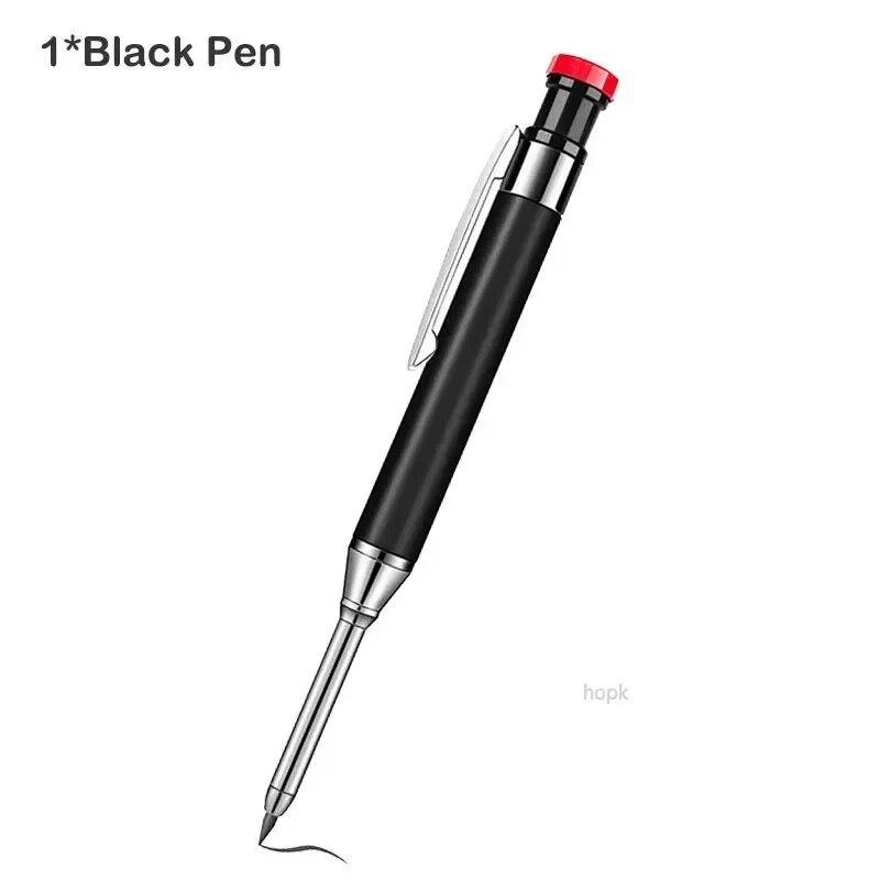 Металлический твердый карандаш для плотника, набор механических карандашей, встроенная точилка для карандашей с стержнями для заправки, инструменты для маркировки глубоких отверстий