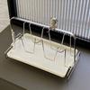 Stainless steel cup holder with water collection tray, inverted drain cup holder, iron cup holder, household 6 cups