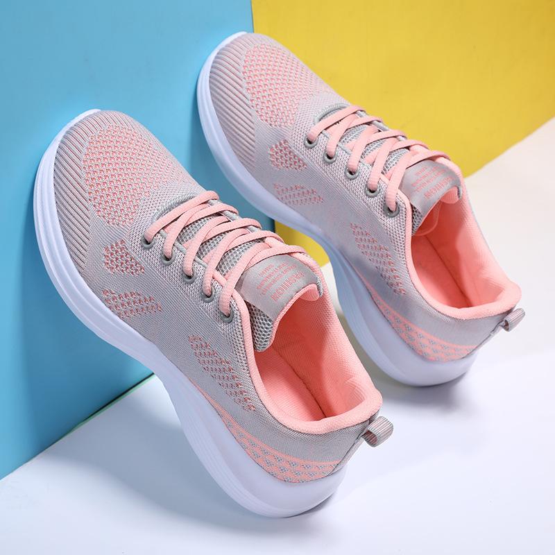 Spring breathable women's running shoes casual shoes female student mesh breathable large size sneakers