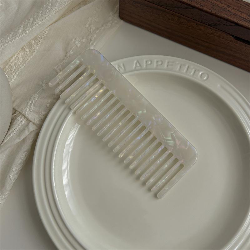 Acetate Mini Wide-Tooth Hairbrush for Short Hair