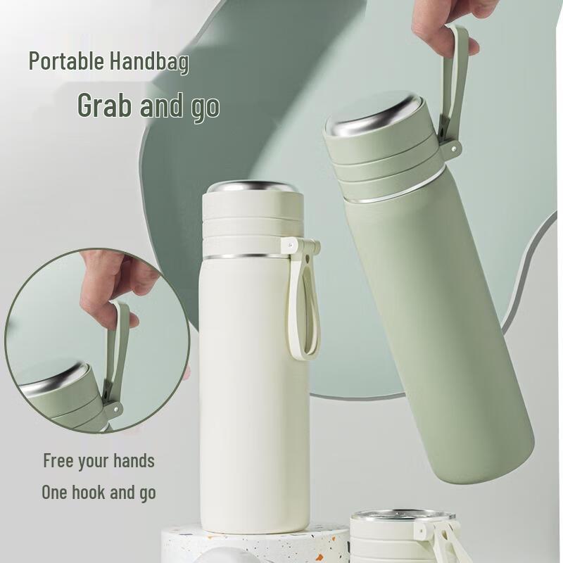 ZETAI 600 мл Термос-бутылка для воды из нержавеющей стали с ситечком для чая