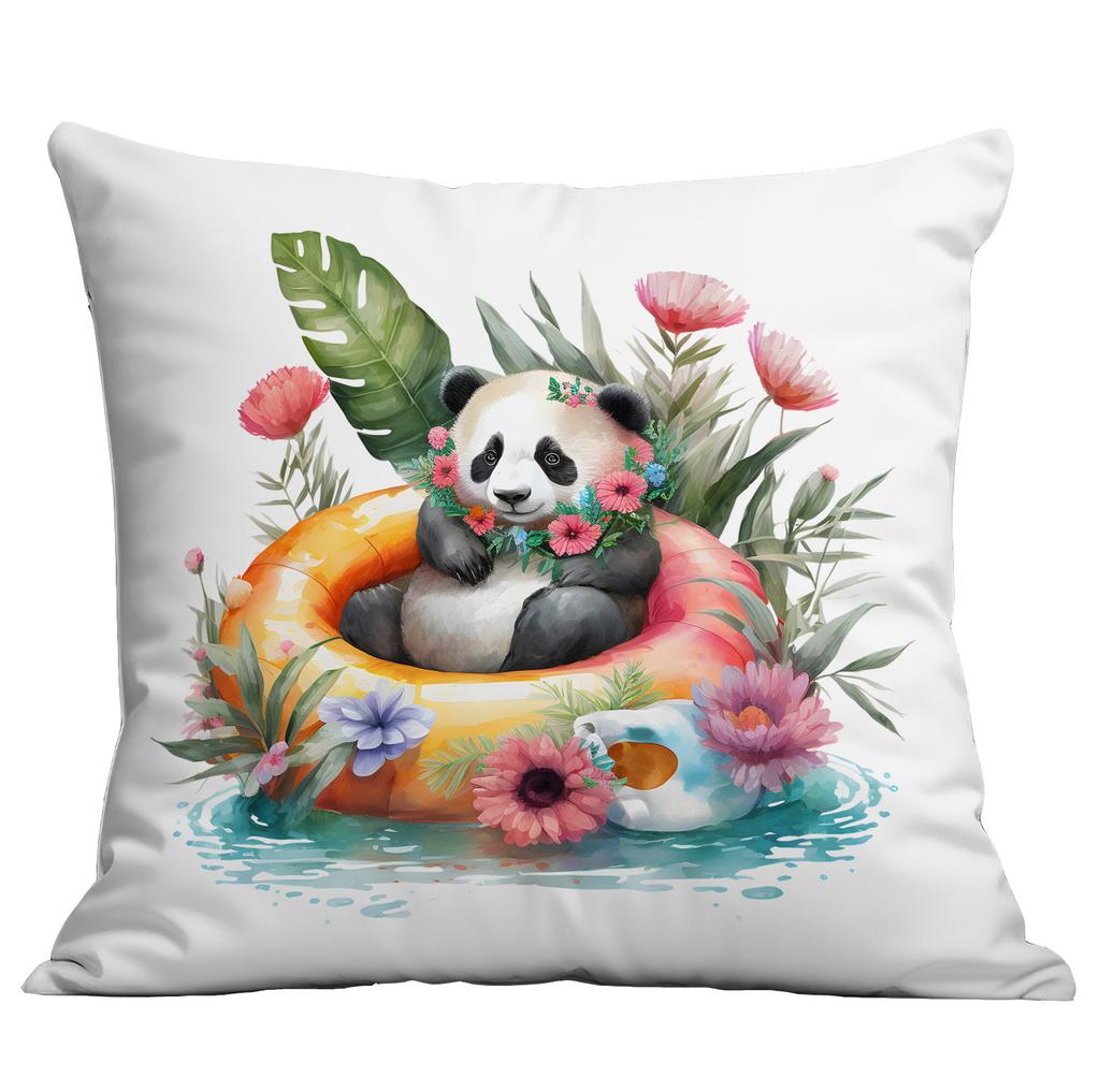 New Cute Cartoon Summer Panda Pillow Case Home Sofa Cushion Pillow Case Decoration