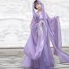 Рубашка с двойным рукавом и вышивкой Hanfu в китайском стиле, костюм с юбкой HE ZI