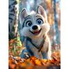 5d DIY Алмазная картина, вышивка крестом, мультфильм, милые животные, хаски, алмазная вышивка, мозаика, полный круглый дрель, домашний декор, искусство
