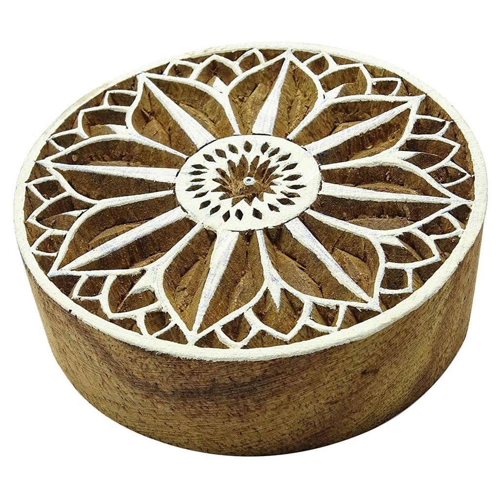 Цветочные индийские штампы для вырезок из дерева