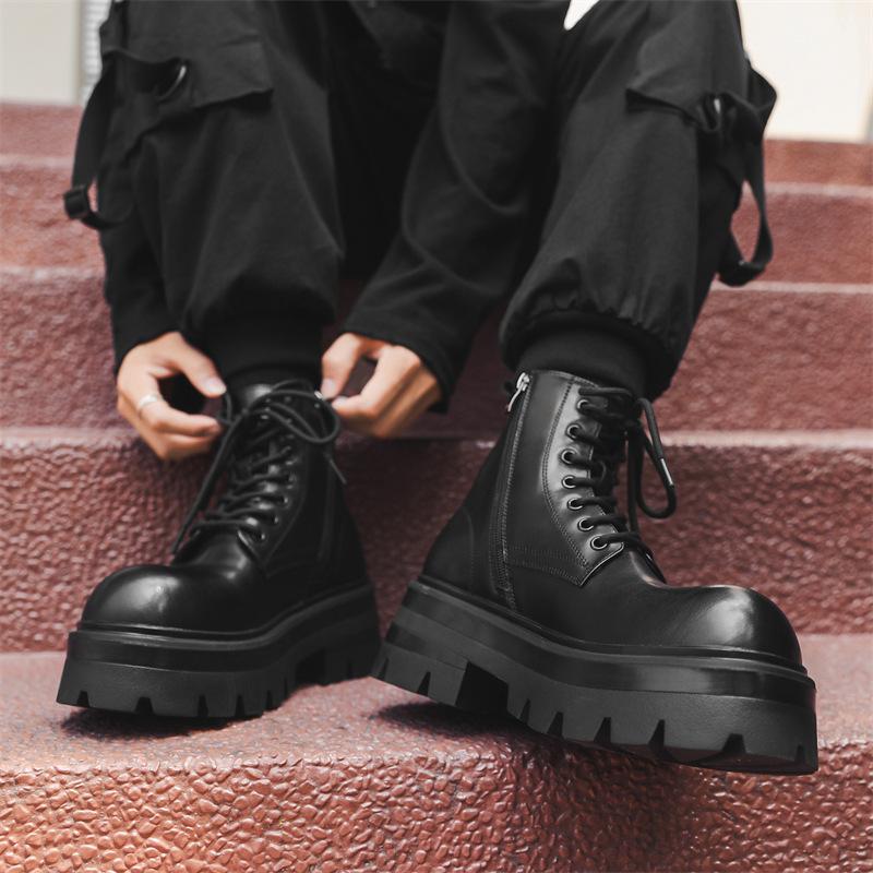 Длинные ботинки Martin мужские модные британские туфли в стиле ретро с высоким берцем из кожи 2024 года новые ботинки локомотив осень 8532-J