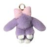 Плюшевый кролик брелок пушистый искусственный мех кролик кулон брелок мягкий брелок животное аксессуар для женщин кошелек рюкзак Декор