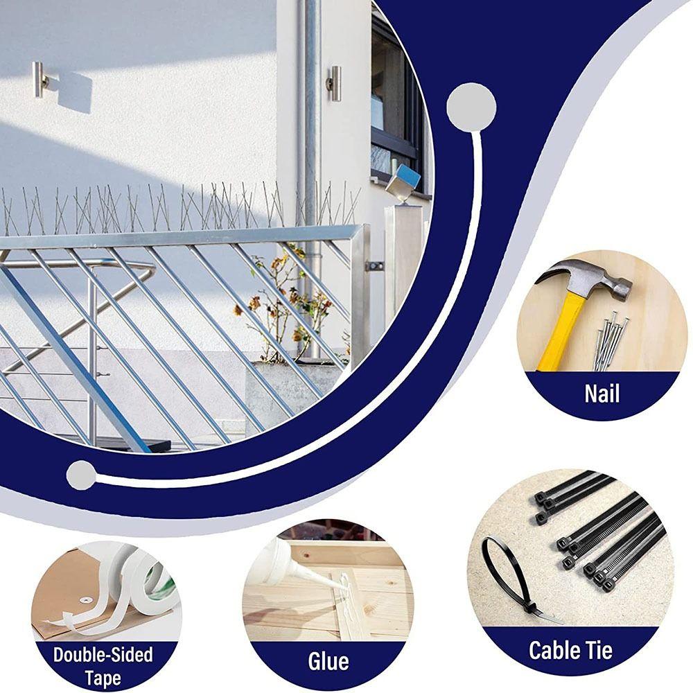 Простая установка отпугиватель птиц Устойчивость к ржавчине Игла для отпугивания птиц Устройство против птиц