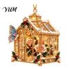 Home Party Wall Hanging Acrylic Christmas Tree Pendant, Decorative Ornament, Exquisite Xmas Pendant Decorations for Garden Fireplace Holiday Supplies