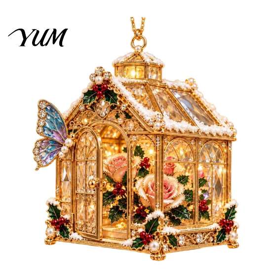 Home Party Wall Hanging Acrylic Christmas Tree Pendant, Decorative Ornament, Exquisite Xmas Pendant Decorations for Garden Fireplace Holiday Supplies