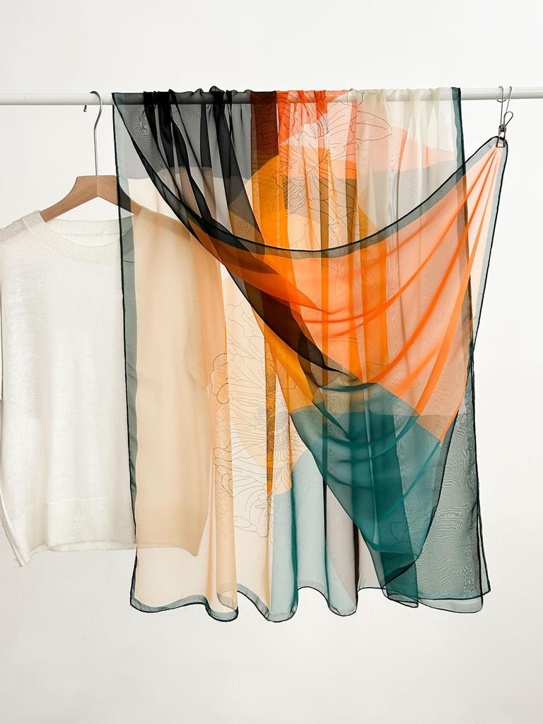 180*135cm Summer Chiffon Silk Scarf Women Outdoor Sunscreen Shawl Soft Bandanna Fashion Luxury Brand Shawl Head Long Hijab Wrap