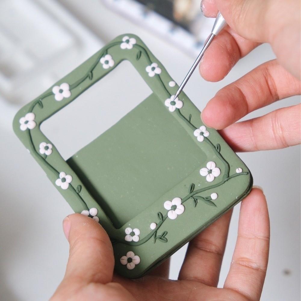 Square Polymer Clay Frame Cutter Set Easy Release Mini Frame Clay Cutter Tool Jewelry Making