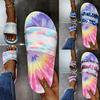 New Fashion Plus Size Ladies Slippers Summer Light and Comfortable Slippers Tie-dye Beach Shoes Women Slides