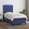 VidaXL Slatted Bed Base with Mattress and LED, Upholstered Bed, Single Bed, Adult Bed for Interior Bedroom, 3134675