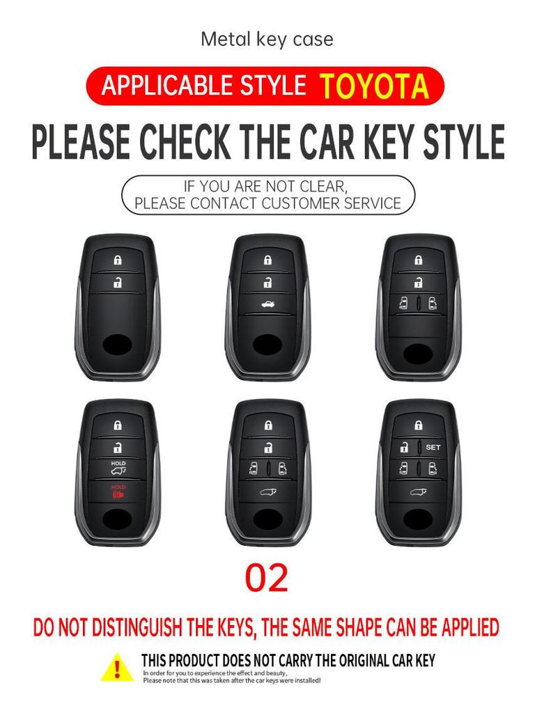 Toyota Key Cover for Camry, Corolla, Levin, Avalon, RAV4, Wildlander, Cupra, and Prado