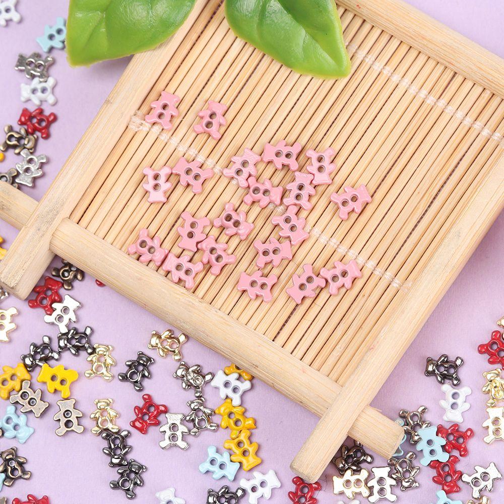 Craft Bear Pattern Decoration DIY Doll Clothes Mini Buttons Clothing Sewing Buckle Metal Buckles