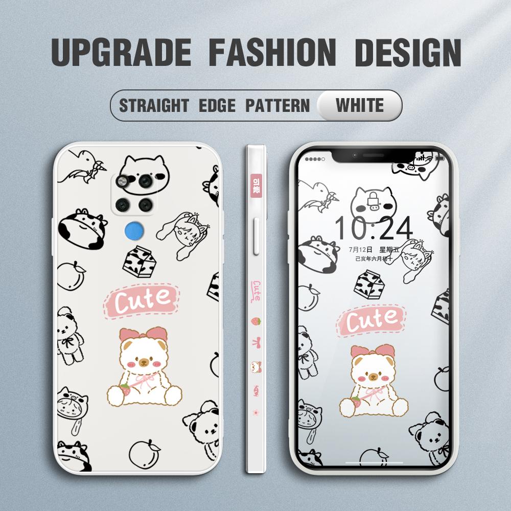 Чехол для телефона с мультяшным красочным узором, квадратный, жидкий, силикон, TPU, полное покрытие, противоударный, защитный чехол для камеры Huawei Honor Vivo