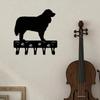 1pc Bernese Mountain Dog Key Hanger - Wide Metal Wall Art, Wall Mounted Hook for Decorative Wall Hanging