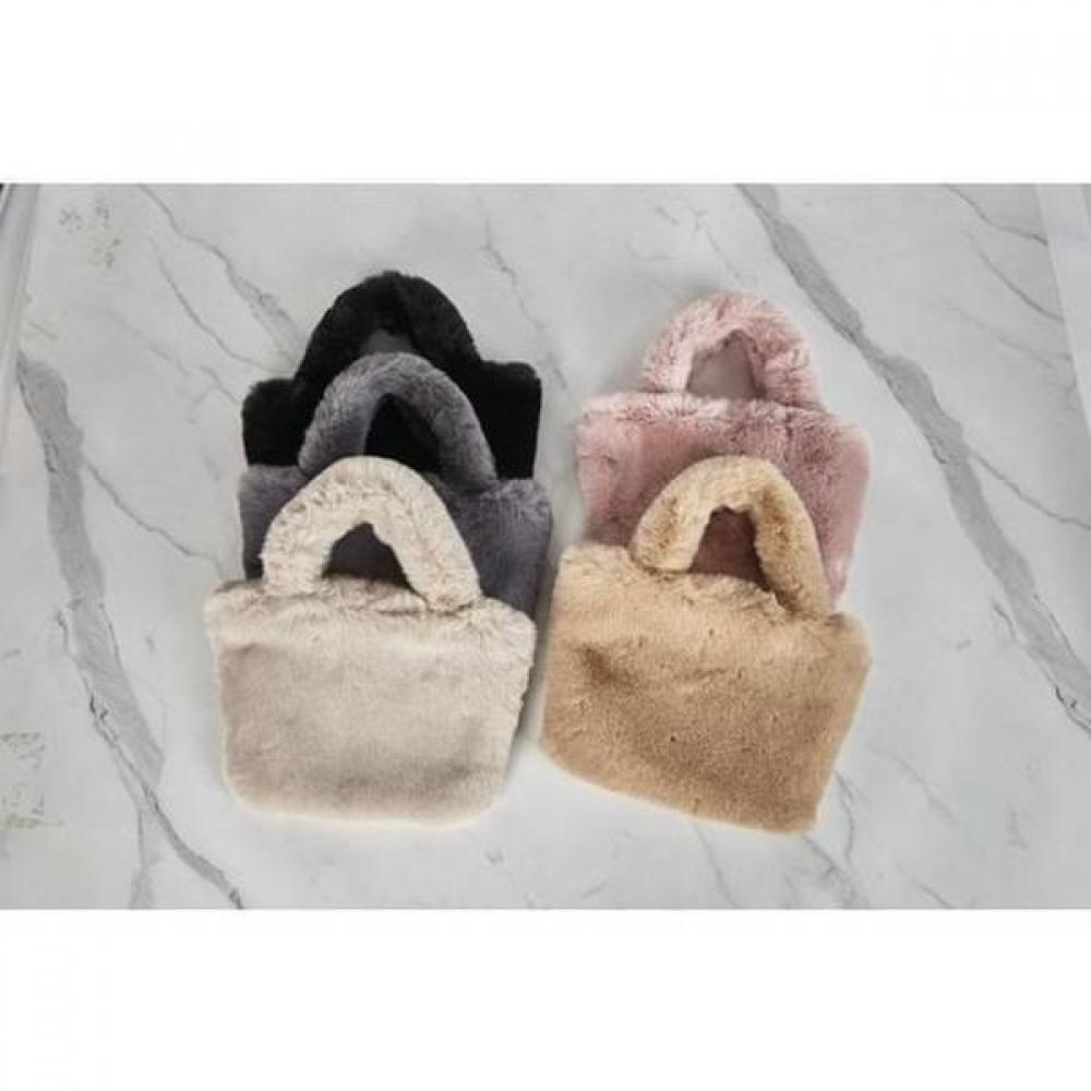 Lala Fogni Fur Tote Crossbody Bag Lemon Maiab0029