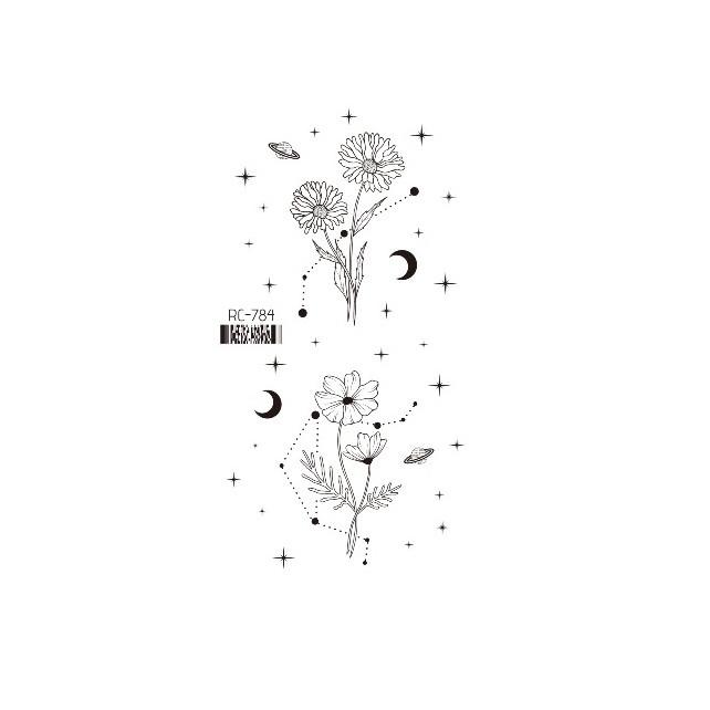 Dark Butterfly Sexy Waterproof Temporary Tattoo Sticker India Women Back Waist Flash Tatoo Girl Body Art Fake Tattoos Realistic