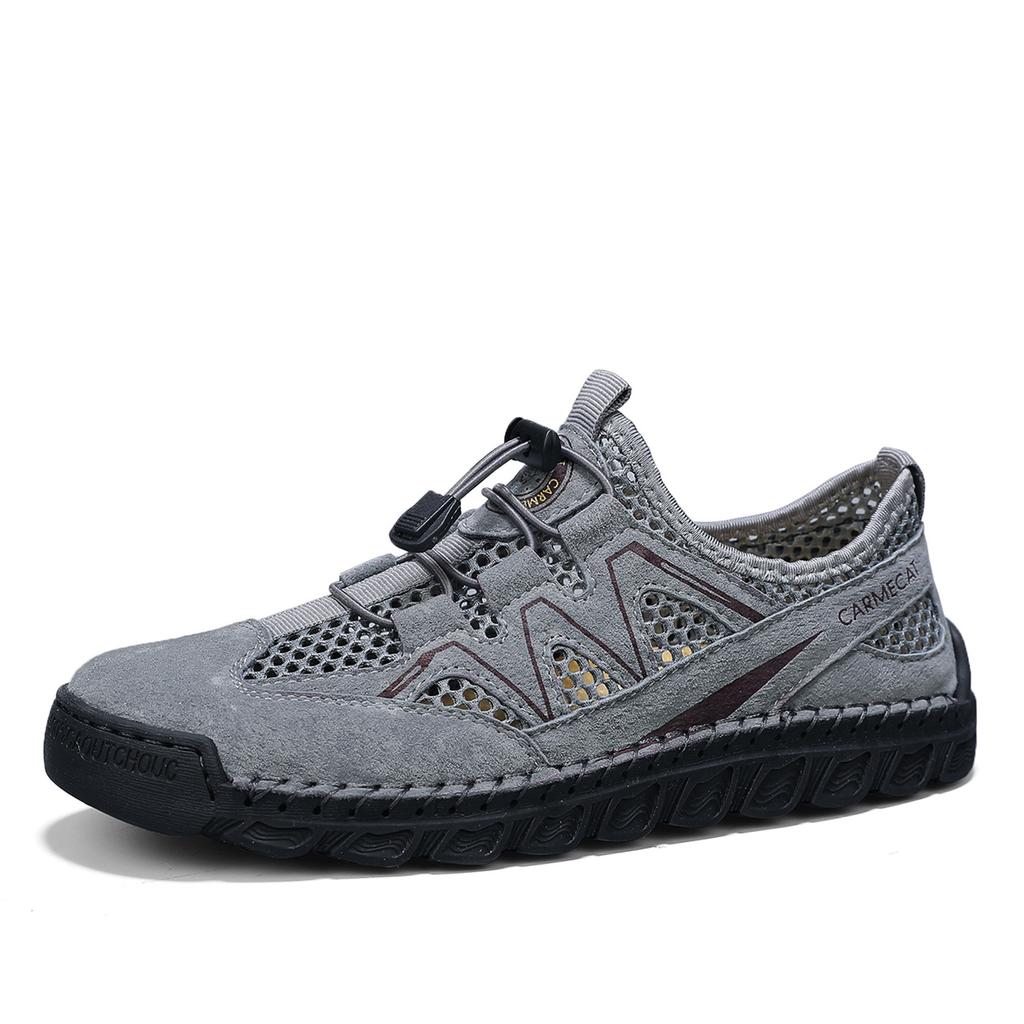 Летние мужские сандалии Сандалии для улицы из сетки Мягкие мужские сандалии Шлепанцы Сандалии ручной работы Римские тапочки для улицы